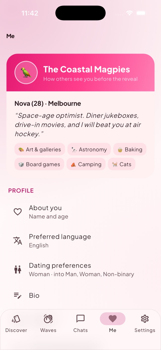 Set your profile