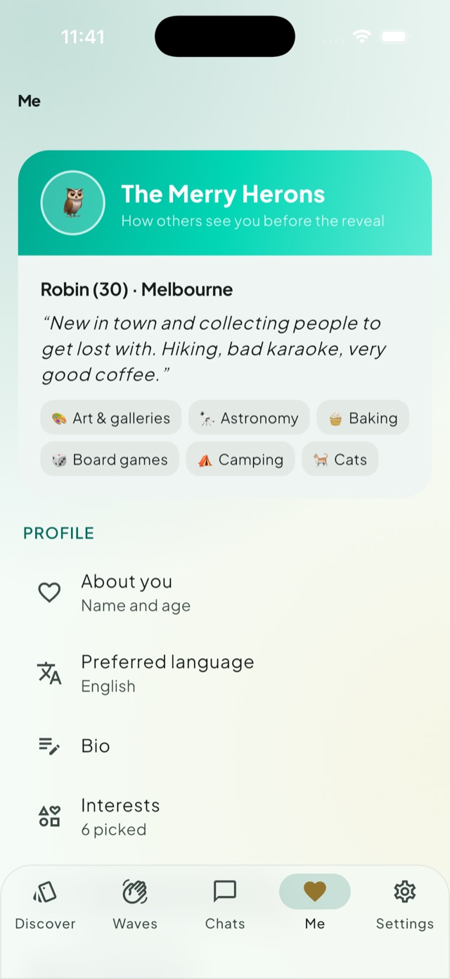 Tell us about you