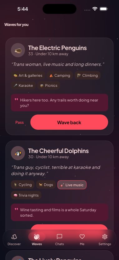 Waves in dating mode